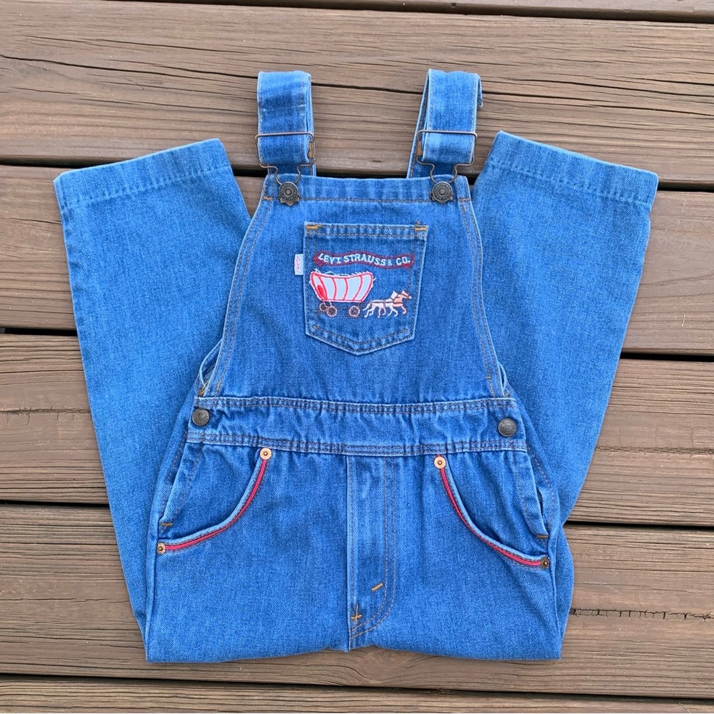Vintage 70s Kids Levis Jean Overalls